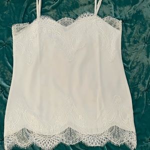 White Lace Trim Cami